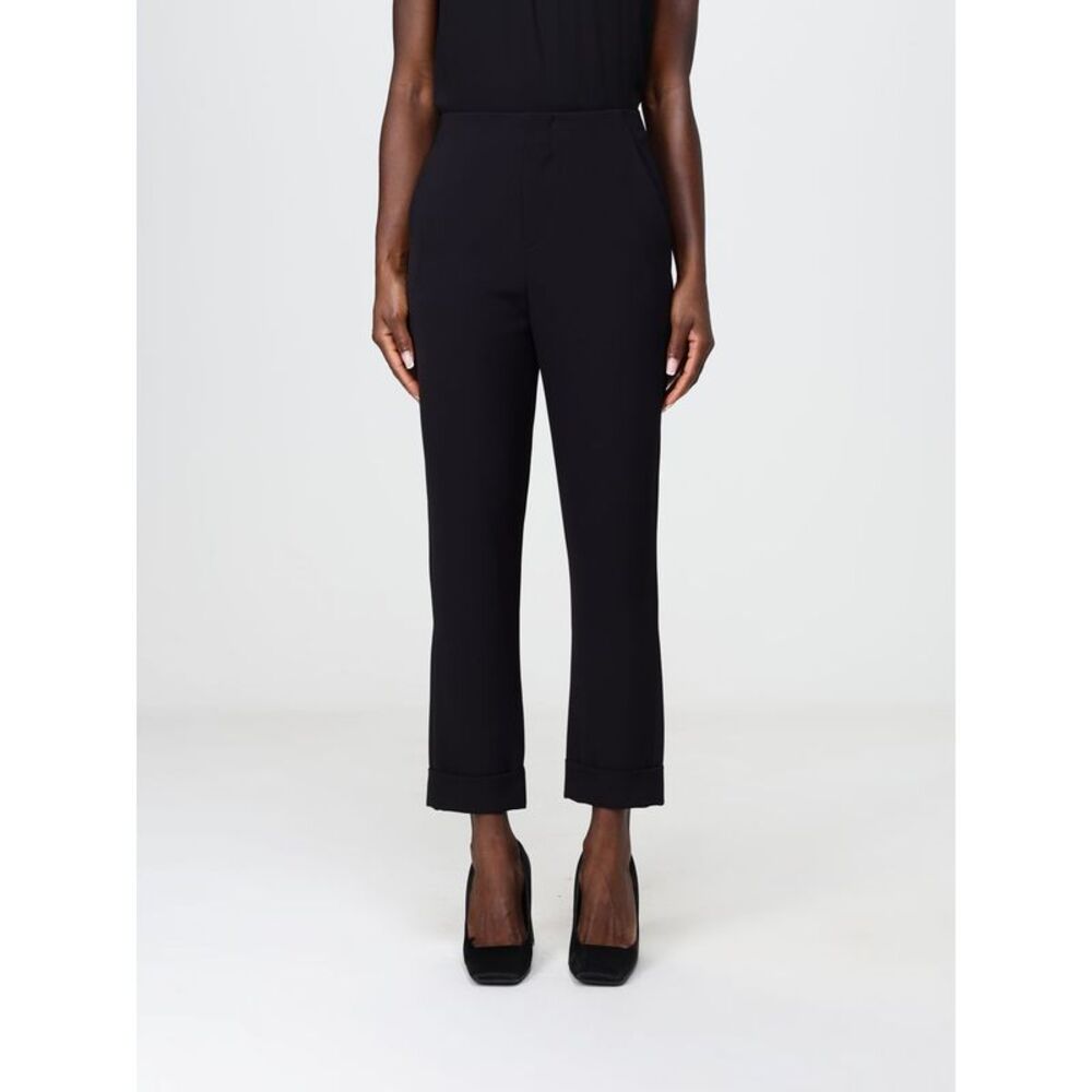 Hanita Women Hanita High-Waisted Cropped Criªpe Trousers With Slash Pockets